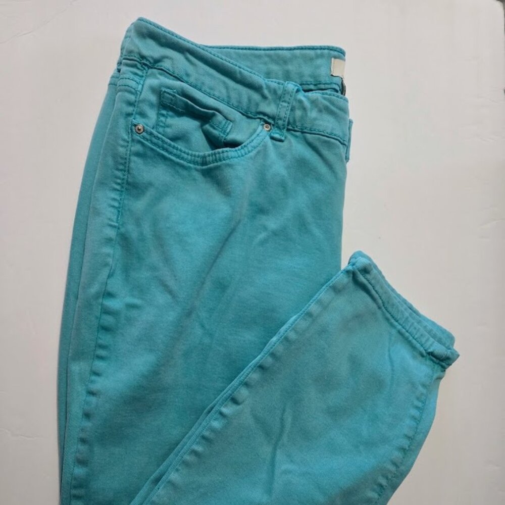 Vintage America Blues slim‎ cropped pants turquoise Size 14/32